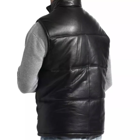 Men's Black -padded Lambskin Leather - Picture 3 of 6